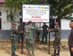 “Gim” Satgas PKH Pasang Plang Di Depan Kantor PT. KSL dan PT ISA