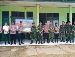 Polsek Dusun Tengah Berikan Ucapan Selamat HUT TNI ke-80 di Koramil 1012-07 Ampah
