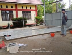 Pekerjaan Rehabilitasi Aula Bappelitbangda Bartim Diduga Molor dari Jadwal