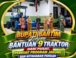 Bupati M. Yamin Tinjau Bantuan Traktor dari Pemerintah Pusat