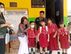 Kepsek SDN 1 Tamiang Layang Sampaikan Terimakasih Kepada Reni Sugiarti yang Bagikan Masker Kepada Murid